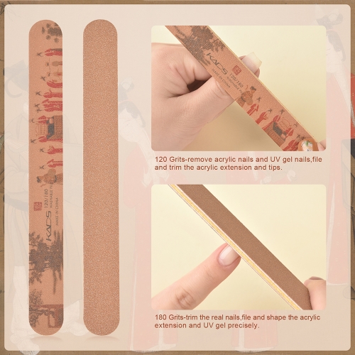 120/180 Grits Washable Straight Nail File 440016