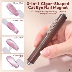 3-in-1 シガー型キャットアイネイルマグネット 410281