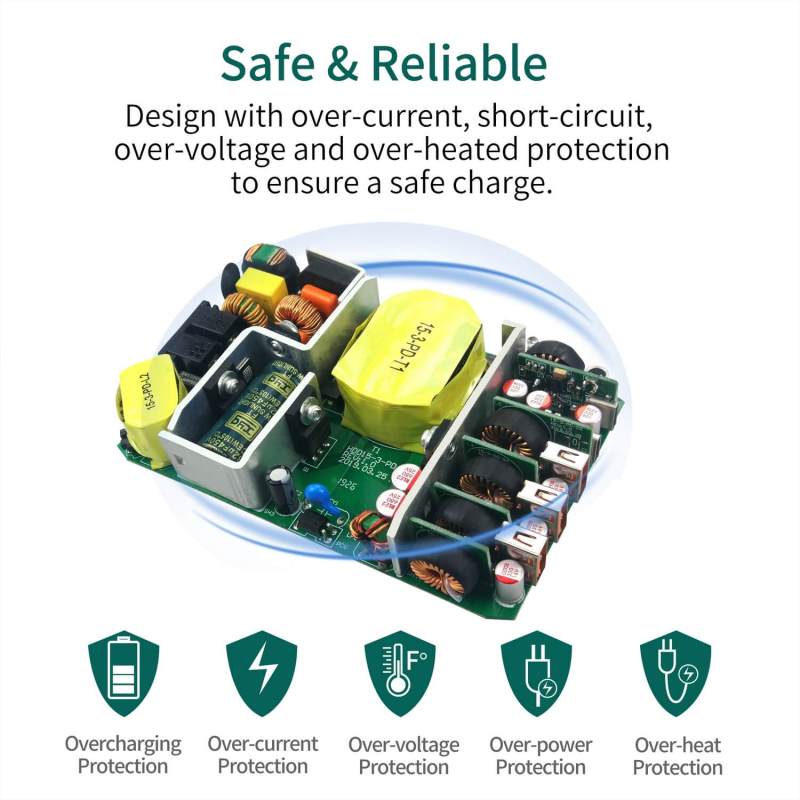 HUNDA 110W 5 Port Desktop PD Charger Station