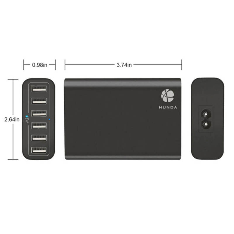 USB Multi Phone Charger Station 60W 6 Type-A Port