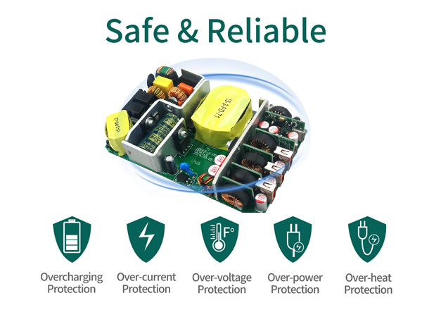 5 port 110W USB charger station protection technology  