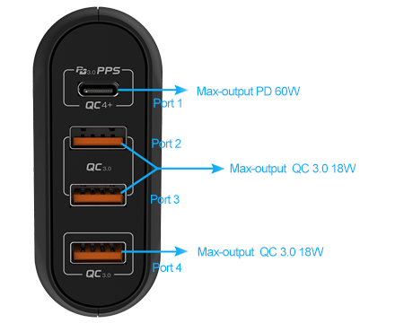 4 port charging station power distribution diagram