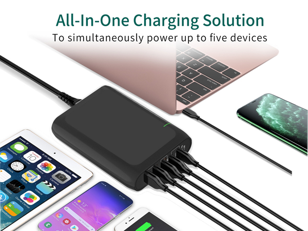 5 Port USB charger station One For All 