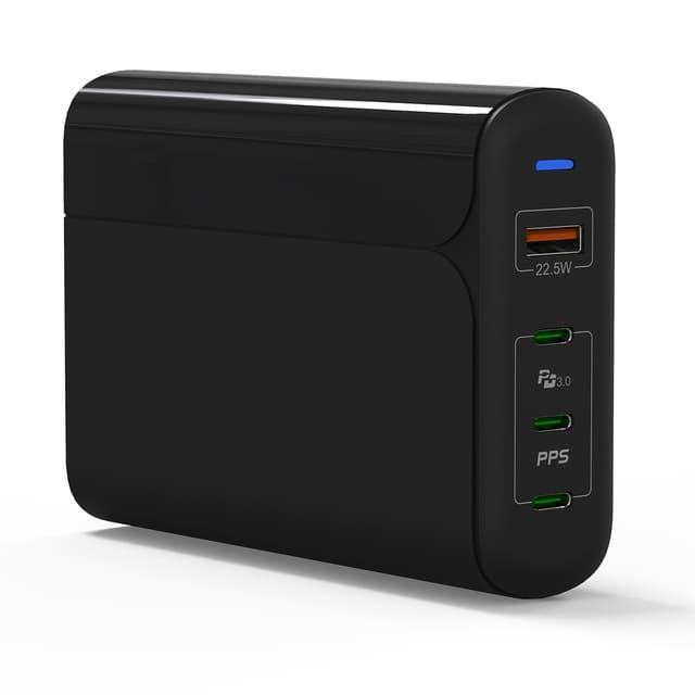 4 Port 150W Portable Fast Charger Station, 3 Type-C Ports and One Type-A Port | HUWDER