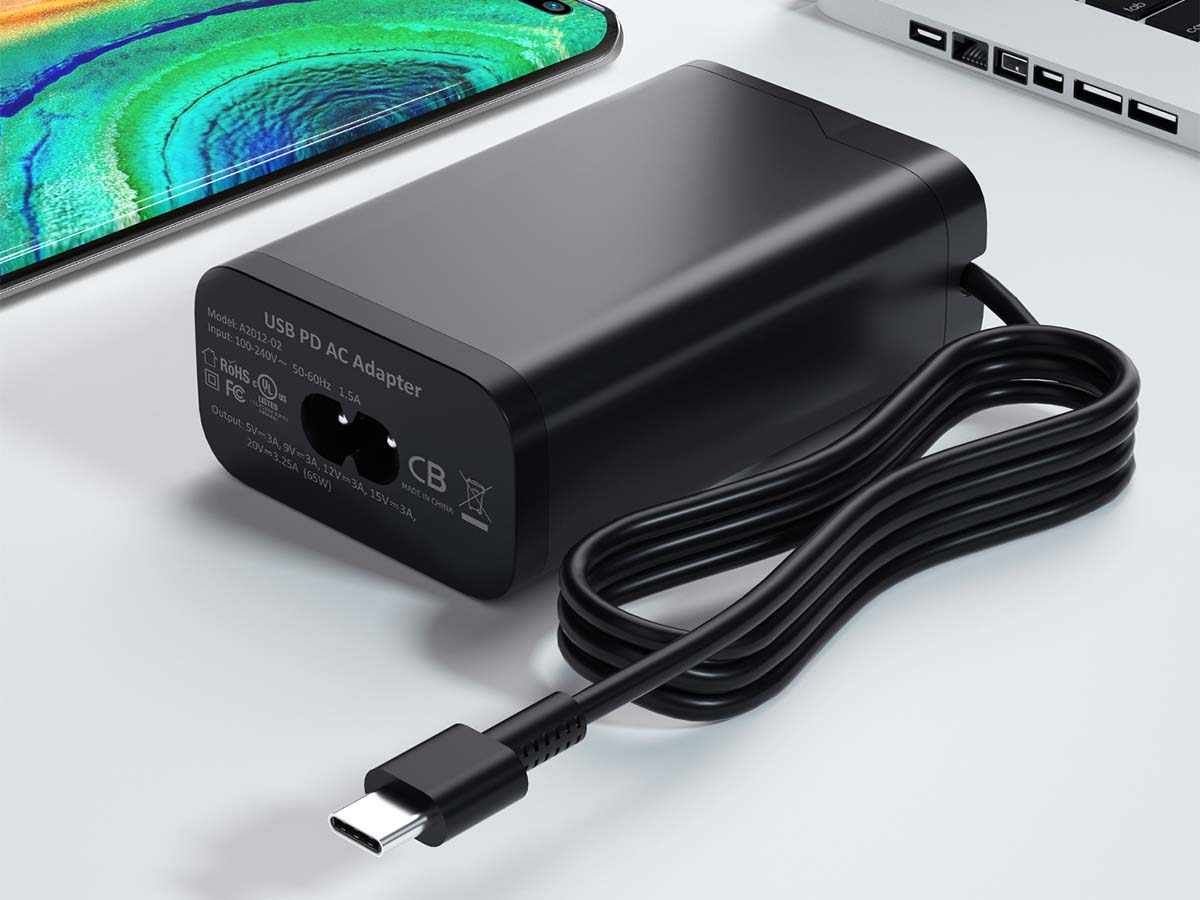 HUWDER 65W USB C Charger with unique design shape