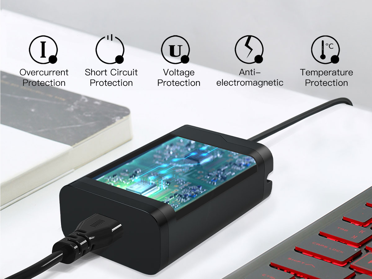 USB C Adapter built-in smart chip to protect charger and devices