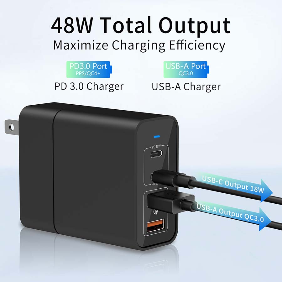 huwder 48watts usb c charger support charge 4 devices at the same time