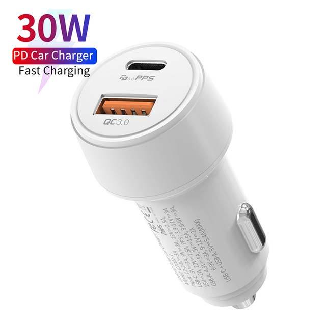 30W 1C1A Type C Car Charger PD3.0 PPS QC3.0 -Huwder
