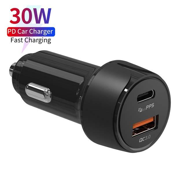 30W 1C1A Type C Car Charger PD3.0 PPS QC3.0 -Huwder