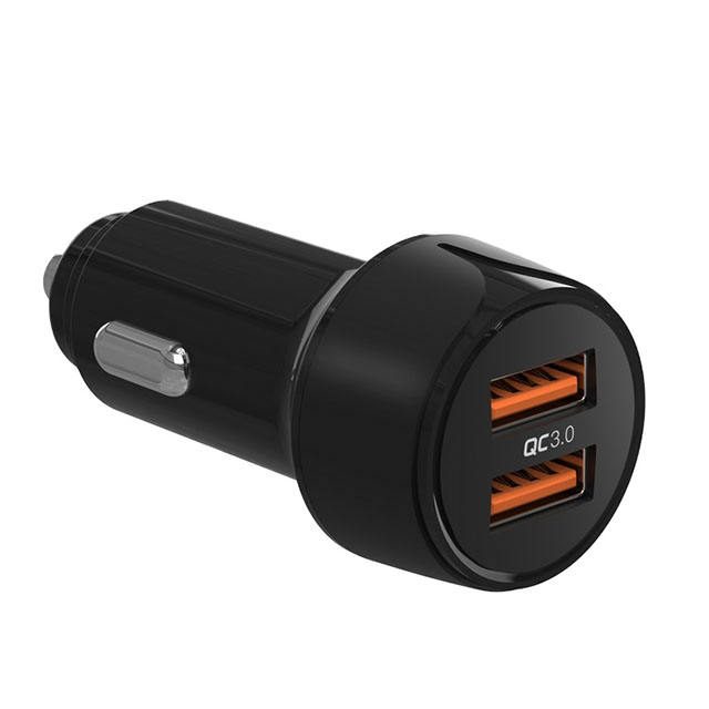 Dual USB-A 30W In Car Charger QC3.0 Fast Adapter -Huwder