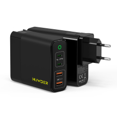 HUWDER 150W PD QC 4.0 3.0 GaN 4 Ports 2 USB-C 2 USB-A Quick Charger EU Plug