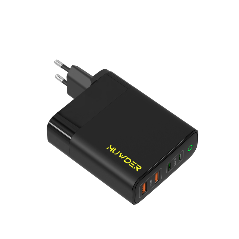 HUWDER 4 Ports 150W GaN Charger for Phone and Laptop  - Dual Type-C and Dual USB-A US Plug