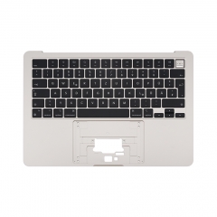 2022 German QWERTZ for Apple Macbook Air M2 13.6" Retina A2681 Chassis Palmrest Top Case with Keyboard and Backlit Grey Silver Starlight Midnight Color EMC4074 MLY33 MLY43