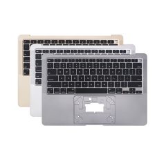 UK English EU for Apple Macbook Air Retina 13.3" M1 A2337 Chassis Palmrest Top Case with Keyboard and Backlit Space Grey Silver Gold Color 2020 Year (EMC 3598)