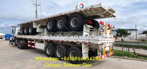 Sinotruk 3 axle Flatbed Trailers Container Semi Trailers sale