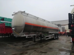 Strong 3 axle Aluminum Fuel Tanker Trailers 42000Liters sale