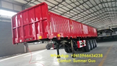 Sinotruk 4 axle 70 tone dropside boards trailer sidewall semi trailer sale
