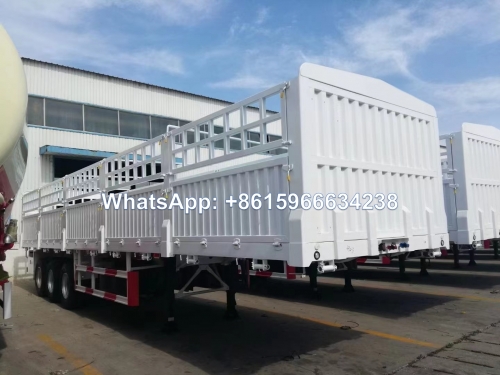 Sinotruk 3 axle 50 tone Fence cargo Trailers sale
