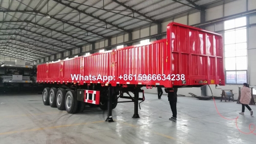 Sinotruk 4 axle 60 tone sidewall cargo trailer