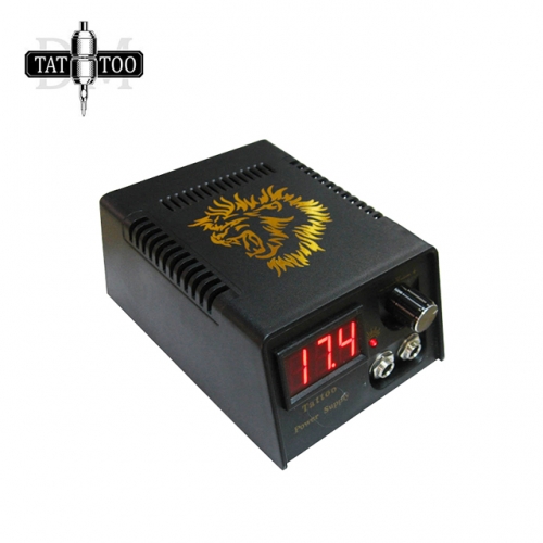 Newest Style Lion Head LCD Tattoo Power Supply Professional Digital Dual Black Tattoo Power Supply For Tattoo Machine