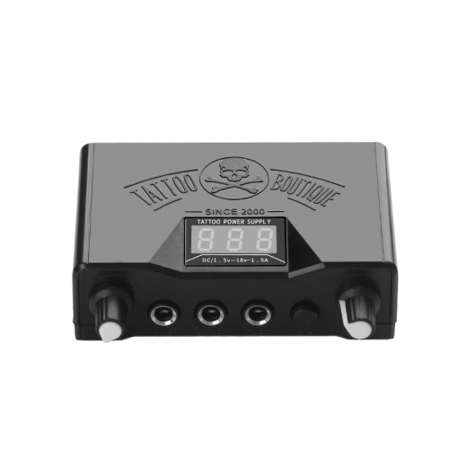 Black Dual Skull Tattoo Power Supply Professional Tattoo equipment