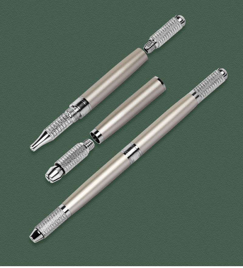 Microblading Pen Aluminum Manual Tattoo Eyebrow Pencil Permanent Makeup ...
