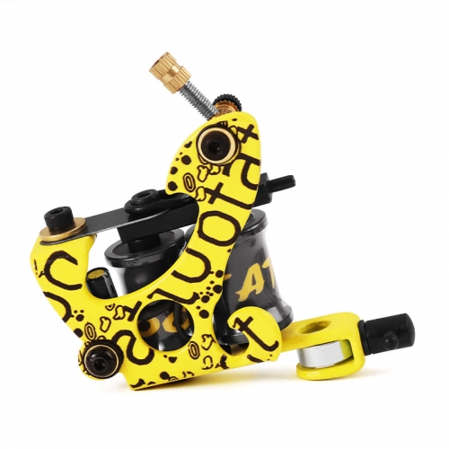 Professional Wire Cut Coil 8 Wrap Tattoo Machine Liners and Shaders Yellow Color Iron Tattoo Supplies