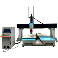 Multi Function 5 Axis Wood CNC Router with Double Table 4 Heads