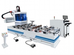 Automatic PTP Wood CNC Router with Side Drilling and Saw