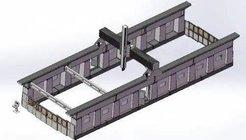 Large 5 Axis CNC Milling Machine without Table for Pool Mould Production