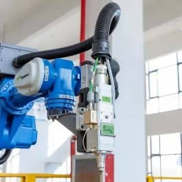 laser head in robot laser welding machine 
