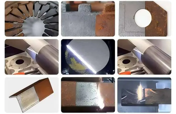 robotic arm laser cleaning samples 