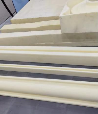  PU foam cut by wire saw cutting machine 