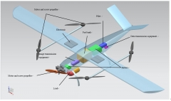 UAV à voilure fixe hybride à décollage et atterrissage verticaux HW-V210A