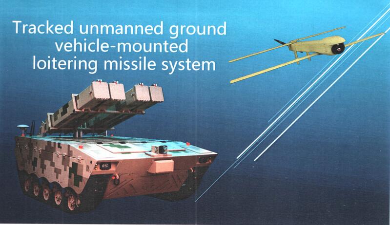 Sistema de munición merodeadora montado en un vehículo terrestre no tripulado rastreado