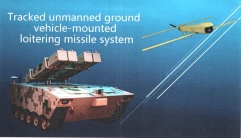 Sistema de munición merodeadora montado en un vehículo terrestre no tripulado rastreado