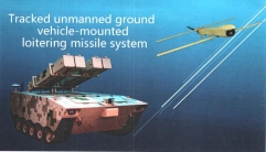 Tracked unmanned ground vehicle-mounted loitering munition system