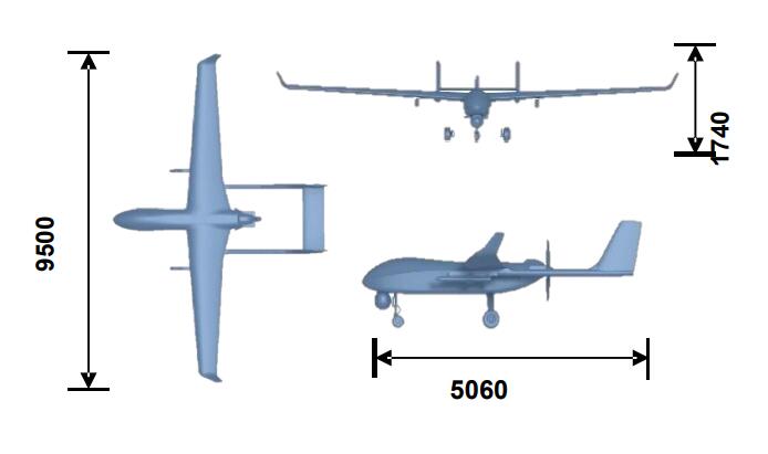 FH-92A UAV dimension