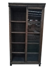 tall glass cabinet