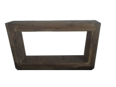 reclaimed boat wood console table