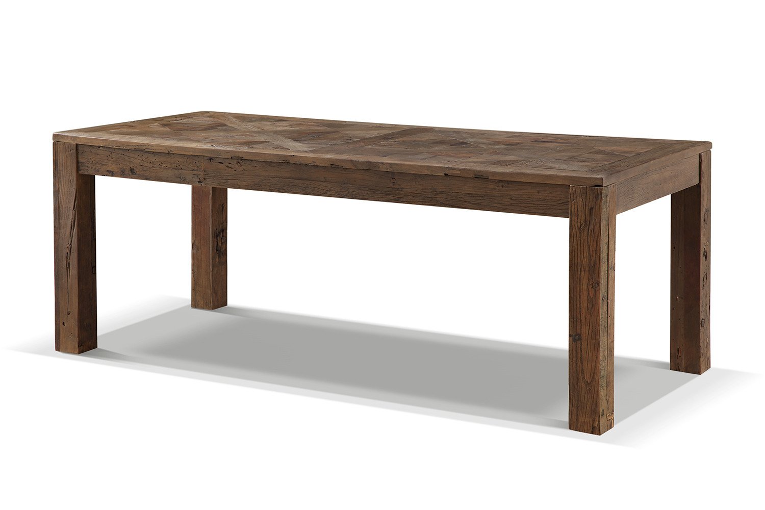 rustic raw wood dining table