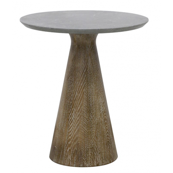 COSTA OAK & BLUESTONE SIDE TABLE