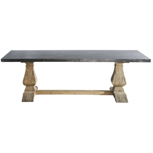 Metal and Recycled Wood 10-Seater Dining Table L240