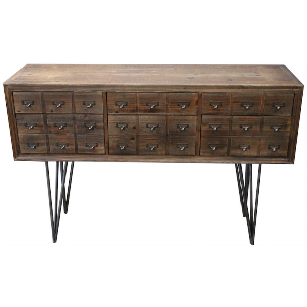 APOTHECARY SIX DRAWER CONSOLE