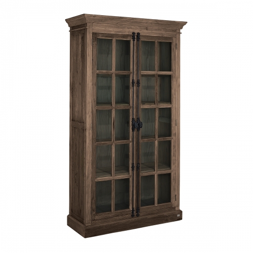ELMWOOD, GORGEOUS HIGH WOODEN CABINET WITH GLASS DOORS