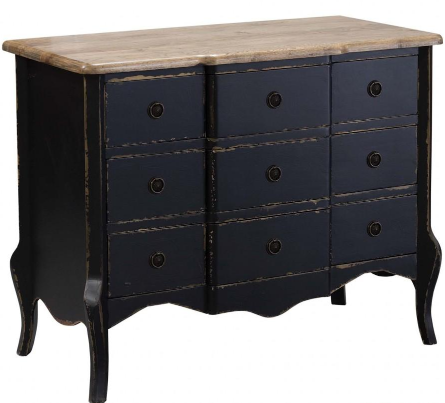 French black chest of drawers