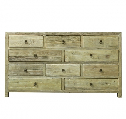 10 Drawer Chest, Made of Recycled Pine