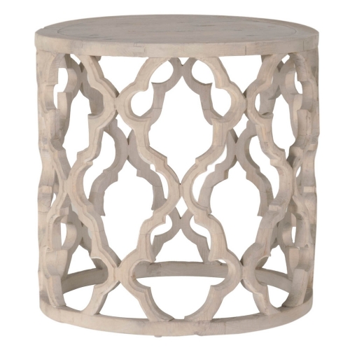 clover large end table in smoke gray elm