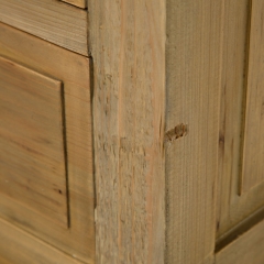 Solid wood bathroom cabinet 2 sinks 2 doors 6 small drawers