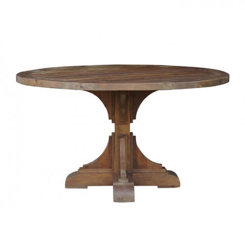 Pine Column Round Dining Table